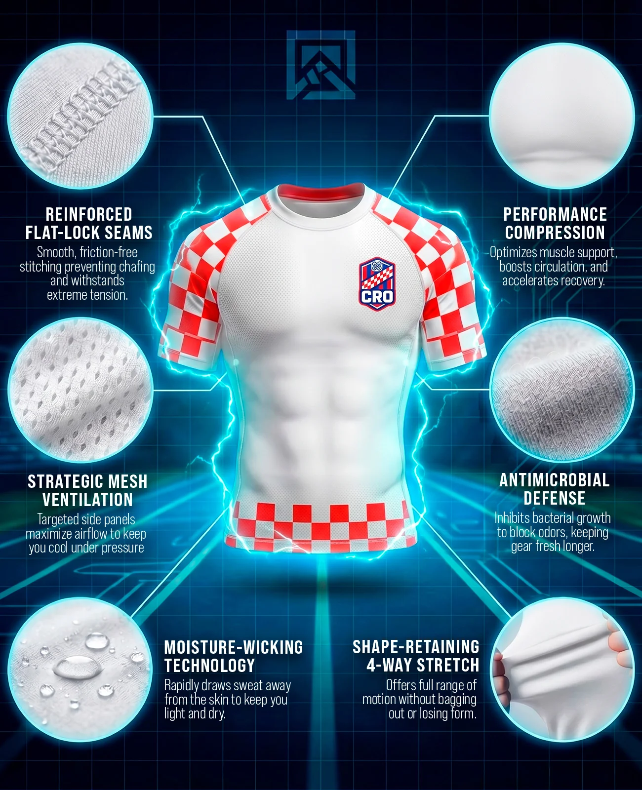 Pre-Order Croatia 2026 Soccer Rashguard - Image 9